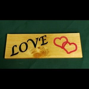 Handmade wooden sign epoxy covered